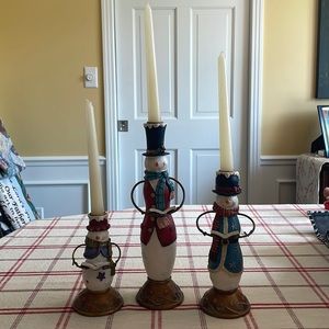 Set of three Holiday by Kirklands Snowman 057825.